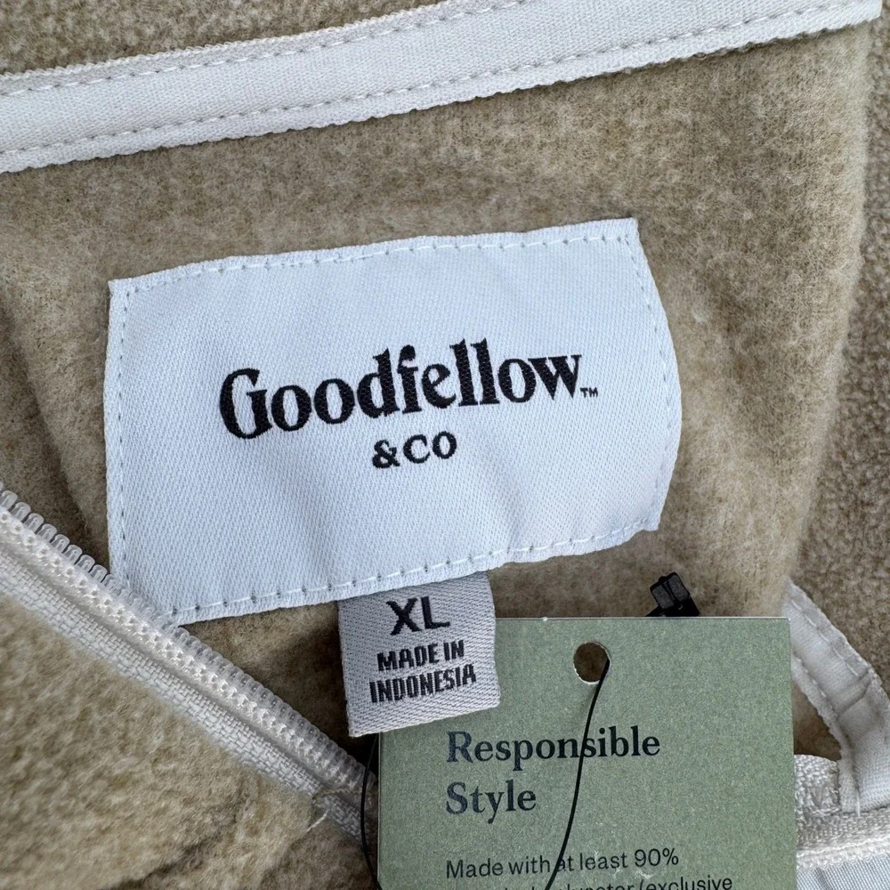 Goodfellow And Co Men's 1/2 Zip Pullover Tan XL